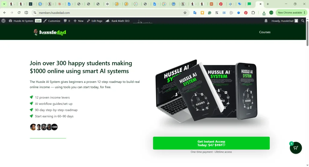 hussle ai sysem course page